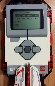 The custom menu that let you home the actuators before actually starting the robot program.